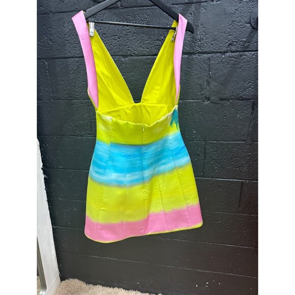 Brandon Maxwell Printed Silk Satin Mini-Dress - Picture 10 of 13